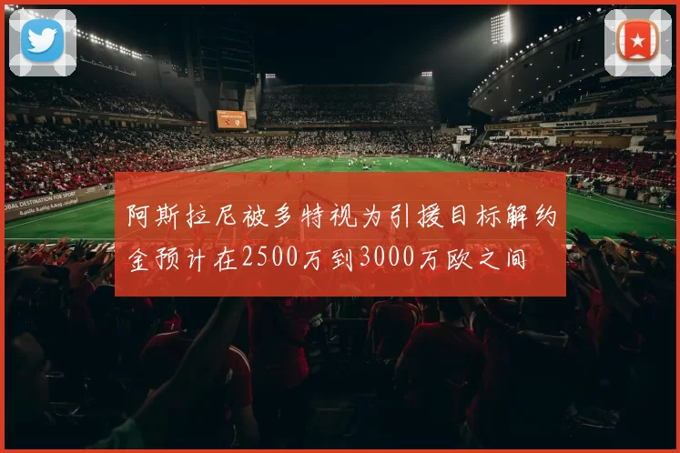阿斯拉尼被多特视为引援目标解约金预计在2500万到3000万欧之间
